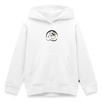 Skateboard en Freestyle - Sweat Premium à capuche enfant bio - blanc - Devant - AI Model Kid Female (0cm)