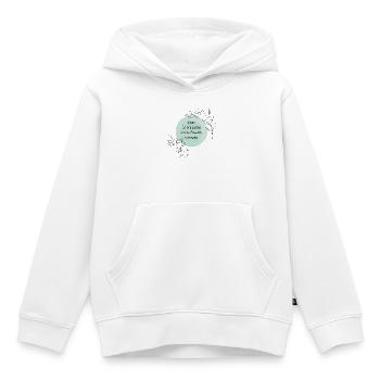 Yoga - Sweat Premium à capuche enfant bio - blanc - Devant - AI Model Kid Female (0cm)