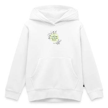 Yoga - Kids Premium Organic Hoodie - white - Front - AI Model Kid Female (0cm)