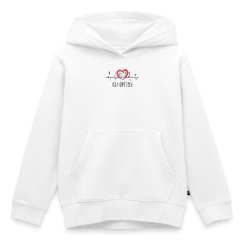 Heart Horses Horse Love Icelandic Horses Déclaration - Sweat Premium à capuche enfant bio - blanc - Devant - AI Model Kid Female (0cm)