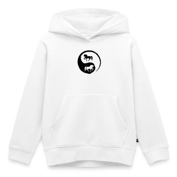 Chevaux islandais Cheval islandais Fou Cheval Amour - Sweat Premium à capuche enfant bio - blanc - Devant - AI Model Kid Female (0cm)