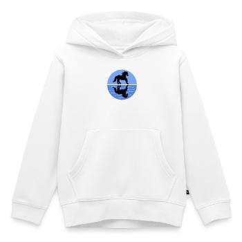 Islandpferde Pferdenarr Pferde Reiten Stute - Kinder Premium Organic Hoodie - Weiß - Vorne - AI Model Kid Female (0cm)
