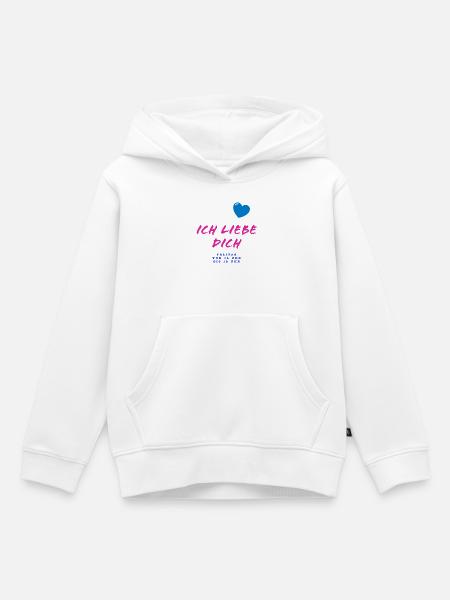 Herzliche Liebesbotschaft im Graffiti-Stil - Kinder Premium Organic Hoodie - Weiß