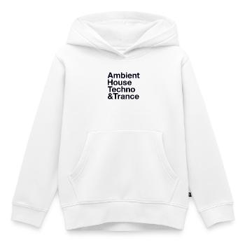 Rave Music Style Techno House Music - Kinder Premium Organic Hoodie - Weiß - Vorne - AI Model Kid Female (0cm)