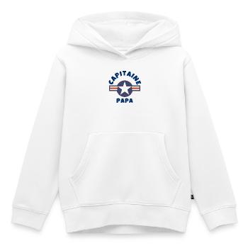 Bester Vater, großartiger Vater, Kapitän Vater - Kinder Premium Organic Hoodie - Weiß - Vorne - AI Model Kid Female (0cm)