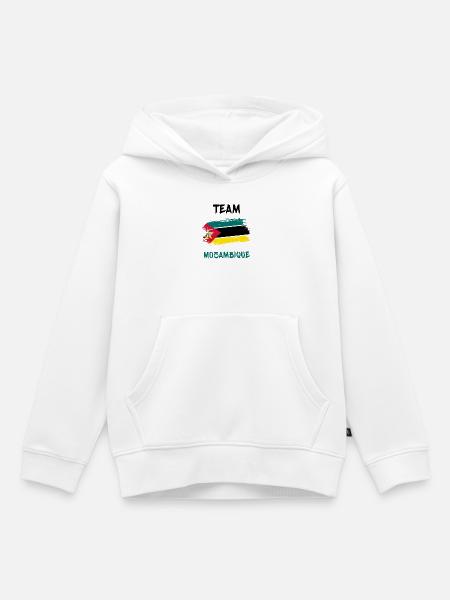 Team Mosambik Flaggen Design - Kinder Premium Organic Hoodie - Weiß