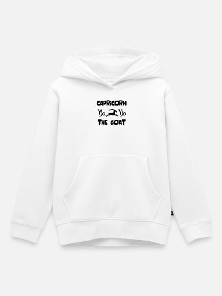 Steinbock Statement Astronomie Tierkreiszeichen - Kinder Premium Organic Hoodie - Weiß