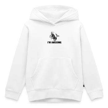 Déclaration de l’horoscope du Capricorne Astrologie ésotérique - Sweat Premium à capuche enfant bio - blanc - Devant - AI Model Kid Female (0cm)