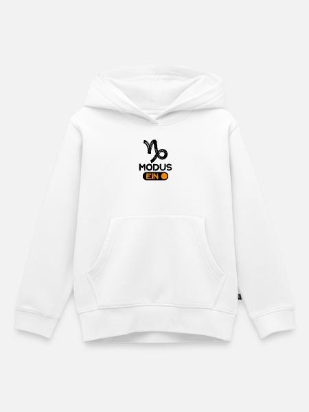 Tierkreis Statement Steinbock Astrologie Horoskop - Kinder Premium Organic Hoodie - Weiß