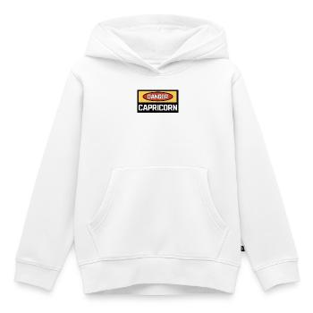Horoscope des signes du zodiaque Capricorne ésotérique - Sweat Premium à capuche enfant bio - blanc - Devant - AI Model Kid Female (0cm)