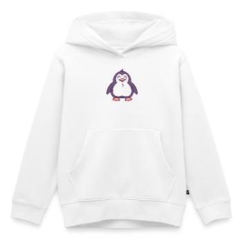 Sweet Bird Animal Penguin Zoo d’oiseaux de mer - Sweat Premium à capuche enfant bio - blanc - Devant - AI Model Kid Female (0cm)