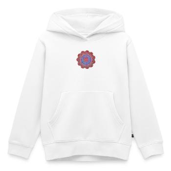 Kreismandala Farbexplosion - Kinder Premium Organic Hoodie - Weiß - Vorne - AI Model Kid Female (0cm)