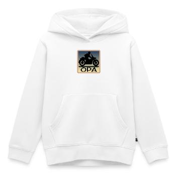 Motorrad Fahrer - OPA - VATERTAG - Kinder Premium Organic Hoodie - Weiß - Vorne - AI Model Kid Female (0cm)