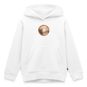 Golden Ball - Kids Premium Organic Hoodie - white - Front - AI Model Kid Female (0cm)