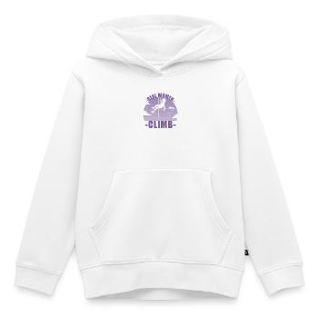 Escalade Montagnes d’alpinisme Cadeau de fille - Sweat Premium à capuche enfant bio - blanc - Devant - AI Model Kid Female (0cm)