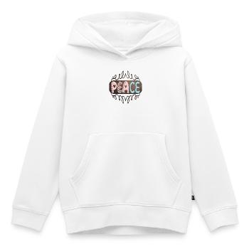 Friede - Kinder Premium Organic Hoodie - Weiß - Vorne - AI Model Kid Female (0cm)