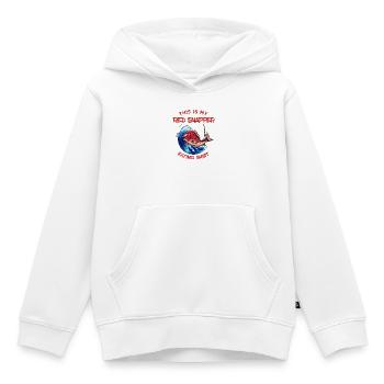 Red Snapper Eating Shirt - funny fish fishing - Kids Premium Organic Hoodie - white - Front - AI Model Kid Female (0cm)
