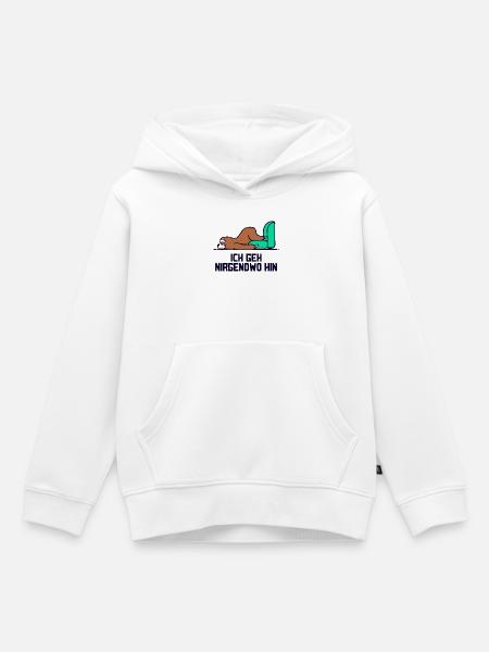 Säugetier Tier faultier Statement Langschläfer - Kinder Premium Organic Hoodie - Weiß