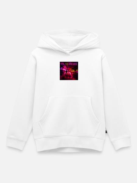 Neonpfad der Nacht - Kinder Premium Organic Hoodie - Weiß