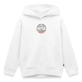 Pommesgabel Ugly Christmas Heavy Metal XMAS Rocker - Kinder Premium Organic Hoodie - Weiß - Vorne - AI Model Kid Female (0cm)