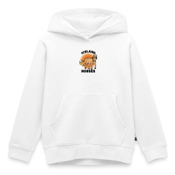 Islandpferde Pferdenarr Statement Araber Trab - Kinder Premium Organic Hoodie - Weiß - Vorne - AI Model Kid Female (0cm)