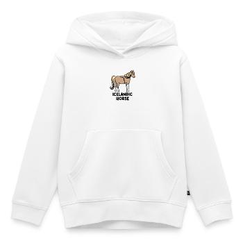 Islandpferde Pferdenarr Haflinger Ross Spruch - Kinder Premium Organic Hoodie - Weiß - Vorne - AI Model Kid Female (0cm)