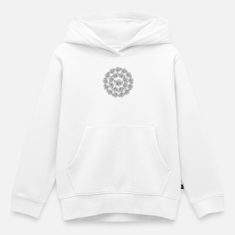 Cercles à vis - Sweat Premium à capuche enfant bio - blanc