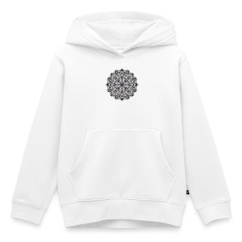 Mandala - Kids Premium Organic Hoodie - white - Front - AI Model Kid Female (0cm)