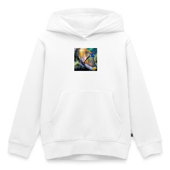 PicassoDrückerFisch Porträt wildlife - Kinder Premium Organic Hoodie - Weiß - Vorne - AI Model Kid Female (0cm)