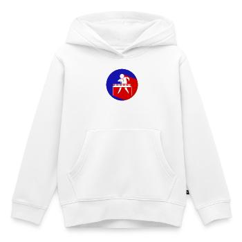 ping-pong, jouer au ping-pong - Sweat Premium à capuche enfant bio - blanc - Devant - AI Model Kid Female (0cm)