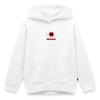 MMA - Sweat Premium à capuche enfant bio - blanc - Devant - AI Model Kid Female (0cm)