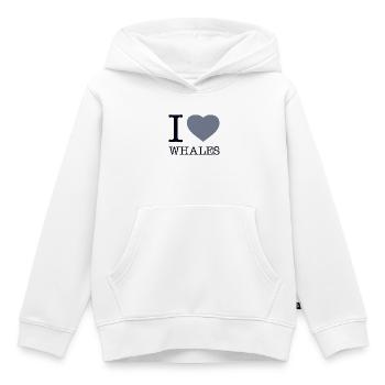 I LOVE WHALES - Kinder Premium Organic Hoodie - Weiß - Vorne - AI Model Kid Female (0cm)