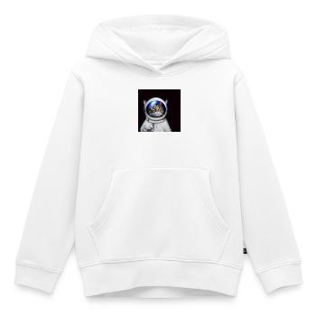 Astro Chat - Sweat Premium à capuche enfant bio - blanc - Devant - AI Model Kid Female (0cm)