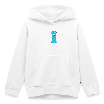 I - Kinder Premium Organic Hoodie - Weiß - Vorne - AI Model Kid Female (0cm)