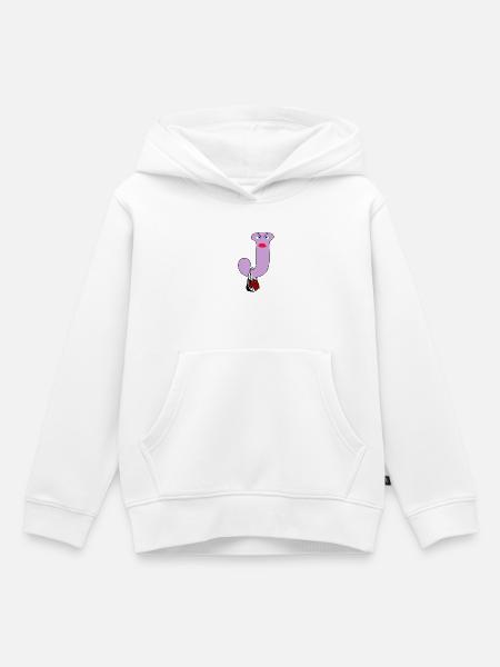J - Kinder Premium Organic Hoodie - Weiß