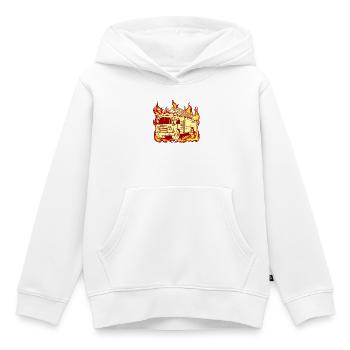 Fire engine fire brigade fire protection - Kids Premium Organic Hoodie - white - Front - AI Model Kid Female (0cm)
