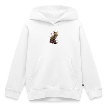 Fuchs mit Pflanzen auf dem Rücken - Kinder Premium Organic Hoodie - Weiß - Vorne - AI Model Kid Female (0cm)