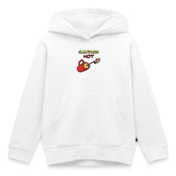 Déclaration de l’extincteur de la brigade de protection contre les incendies - Sweat Premium à capuche enfant bio - blanc - Devant - AI Model Kid Female (0cm)