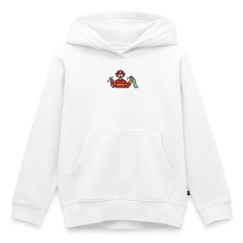 Pompier pompier pompier - Sweat Premium à capuche enfant bio - blanc - Devant - AI Model Kid Female (0cm)