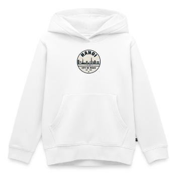 Hanoi Stadt der Ruhe Emblem - Kinder Premium Organic Hoodie - Weiß - Vorne - AI Model Kid Female (0cm)