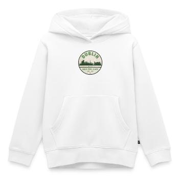 Dublin Irlande - Sweat Premium à capuche enfant bio - blanc - Devant - AI Model Kid Female (0cm)