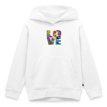 Mehrfarbige Pop-Art-Lippen - Kinder Premium Organic Hoodie - Weiß - Vorne - AI Model Kid Female (0cm)