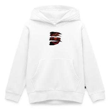 Flammender Löwenkopf Höllenfeuer - Kinder Premium Organic Hoodie - Weiß - Vorne - AI Model Kid Female (0cm)