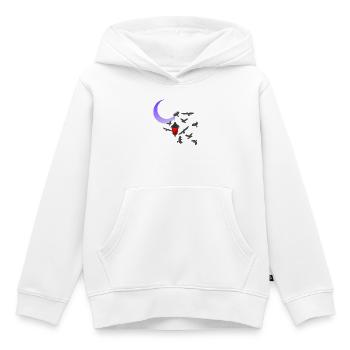 Laterne, Vogelschwarm, Mondsichel, verschenken - Kinder Premium Organic Hoodie - Weiß - Vorne - AI Model Kid Female (0cm)