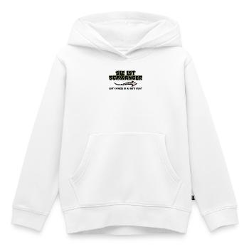 Papa Statement Babyglück Elternschaft Schwanger - Kinder Premium Organic Hoodie - Weiß - Vorne - AI Model Kid Female (0cm)