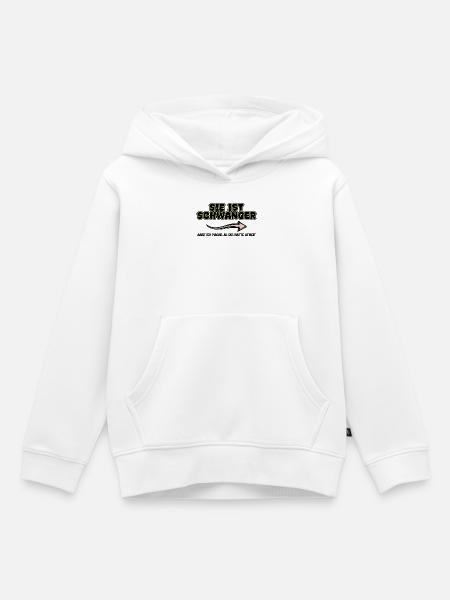Papa Statement Babyglück Elternschaft Schwanger - Kinder Premium Organic Hoodie - Weiß