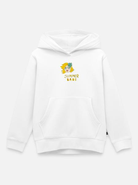 summer babe - Kinder Premium Organic Hoodie - Weiß
