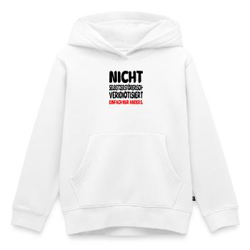einfach nur anders - Kinder Premium Organic Hoodie - Weiß - Vorne - AI Model Kid Female (0cm)