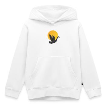 Gänsesilhouette Tagesanbruch, vogelmotiv unisex - Kinder Premium Organic Hoodie - Weiß - Vorne - AI Model Kid Female (0cm)
