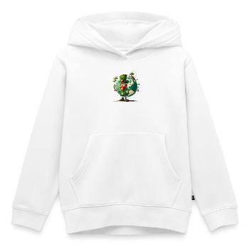 Weltglücks-Leprechaun - Kinder Premium Organic Hoodie - Weiß - Vorne - AI Model Kid Female (0cm)